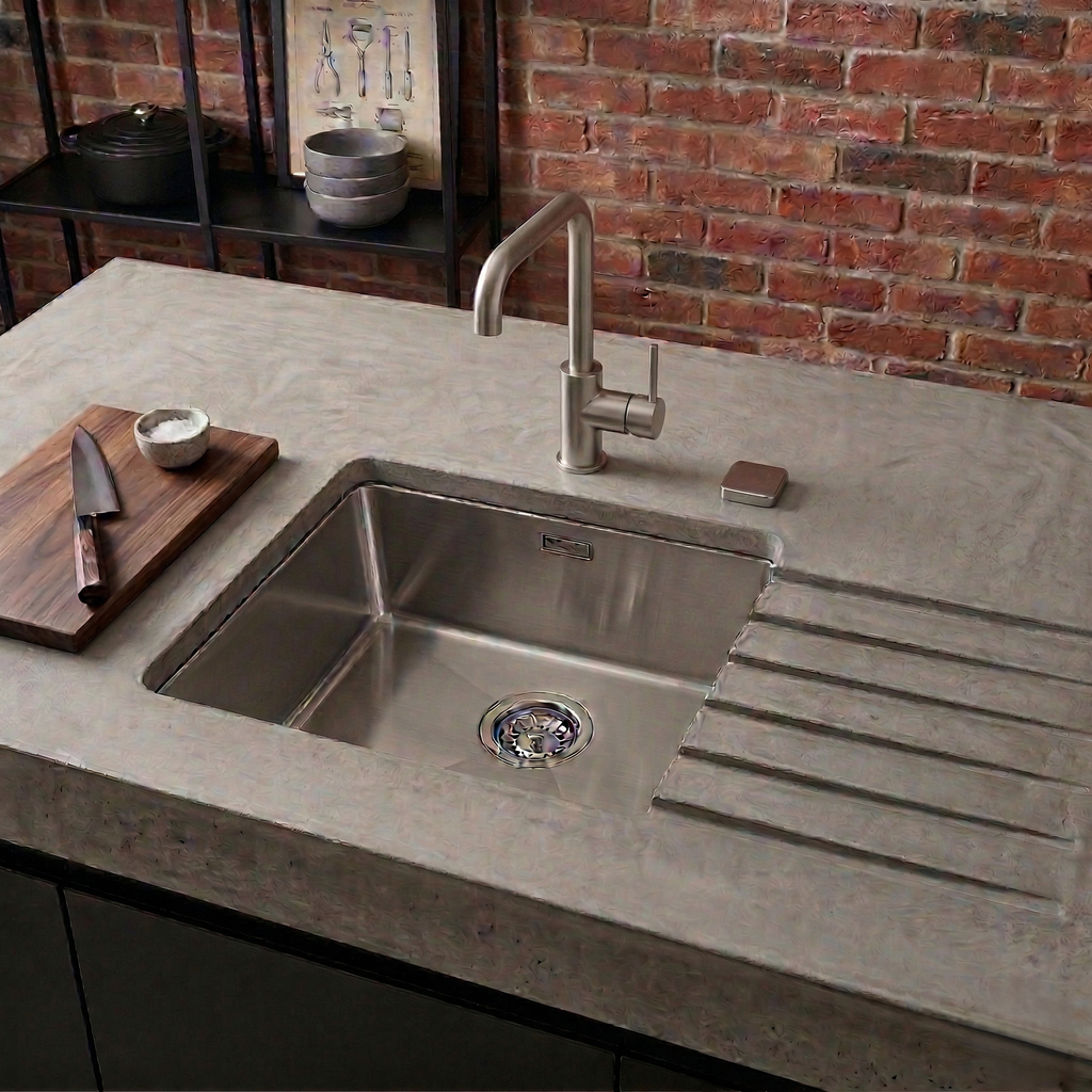 CUVE PISARO 450X450 INOX LISSE VIDAGE CARRE SATINEE N°3