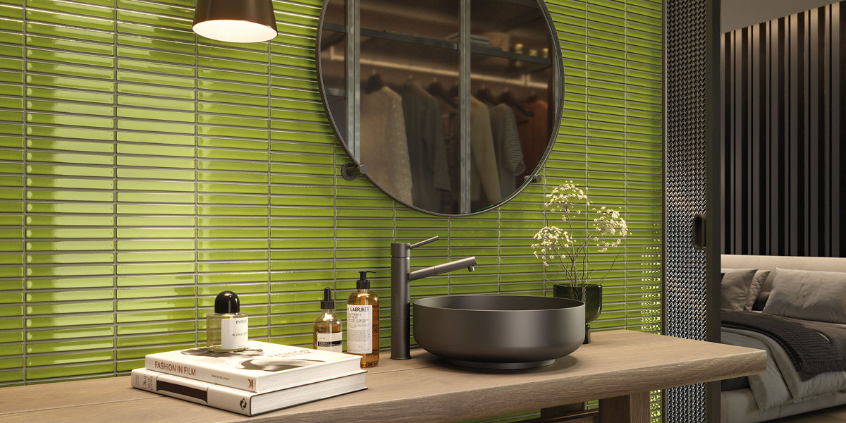 2x14,5 MOSAIQUE FAIENCE STRIPELA Blanc