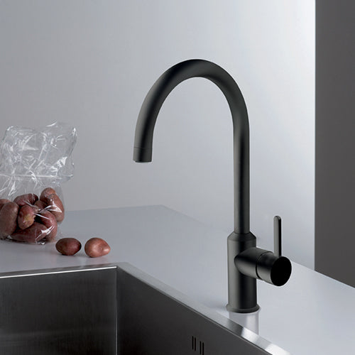 MITIGEUR CUISINE EVIER PRESTIGE BEC HAUT NOIR 