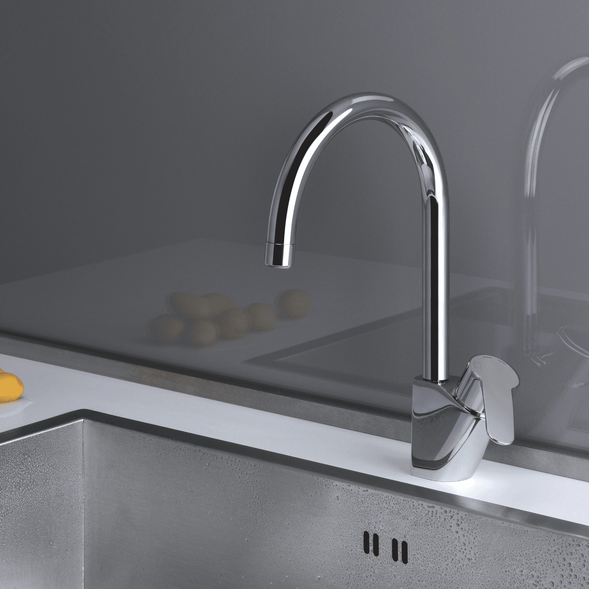 DAYLIGHT MITIGEUR EVIER MURAL BEC DESSOUS MOBILE CHROME