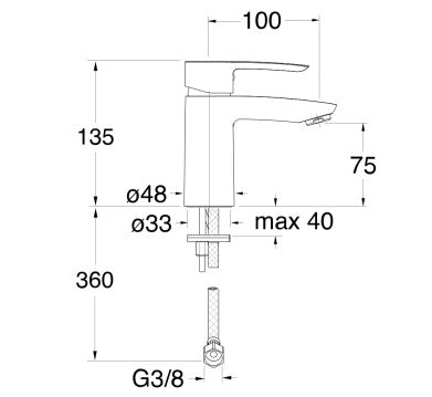 ROBINETTERIES LAVABO DAYLIGHT CHROME