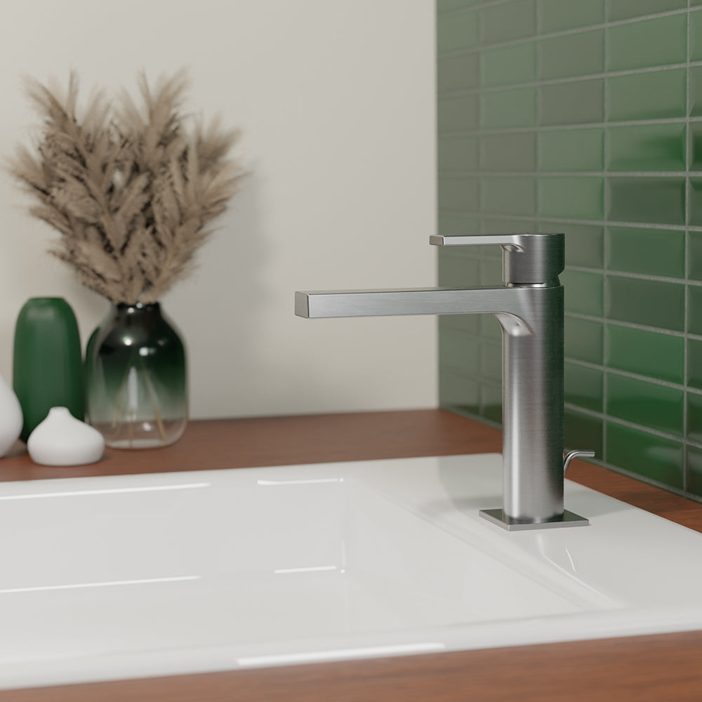 INFINITY LAVABO MEDIUM + VIDAGE METAL BROSSEE 