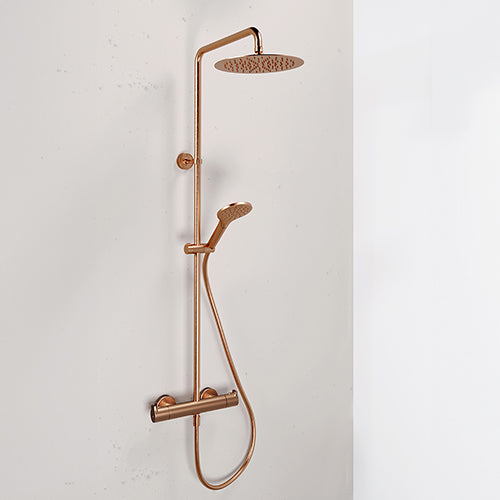 INFINITY COLONNE DE DOUCHE PORTE SAVON OR ROSE BROSSEÉ