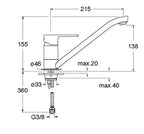 MITIGEUR CUISINE SELECT CHROME