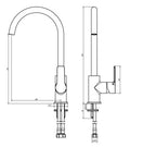 MITIGEUR CUISINE SELECT BEC HAUT CHROME