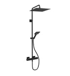 COLONNE DE DOUCHE PLANE CHROME NOIR BROSSEE