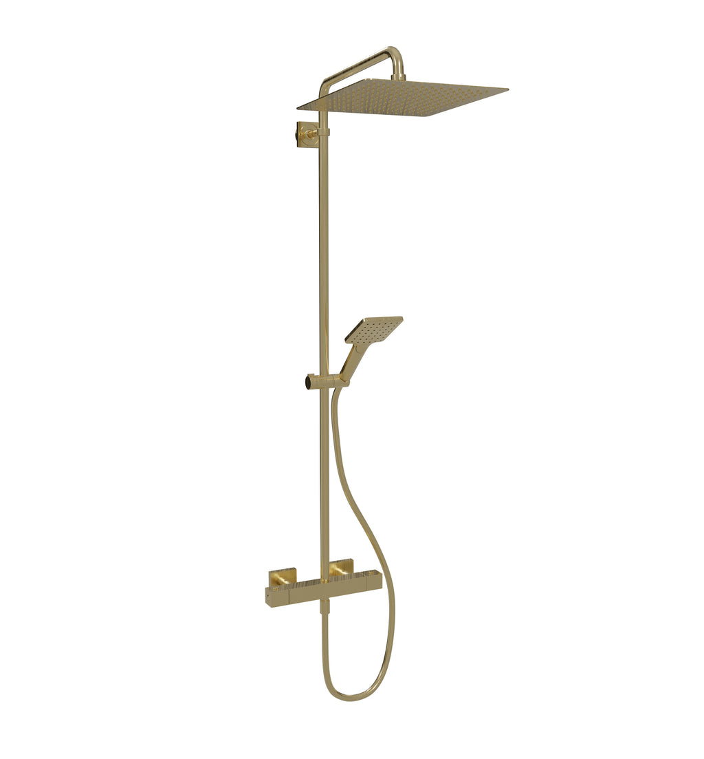 COLONNE DE DOUCHE PLANE OR BROSSE
