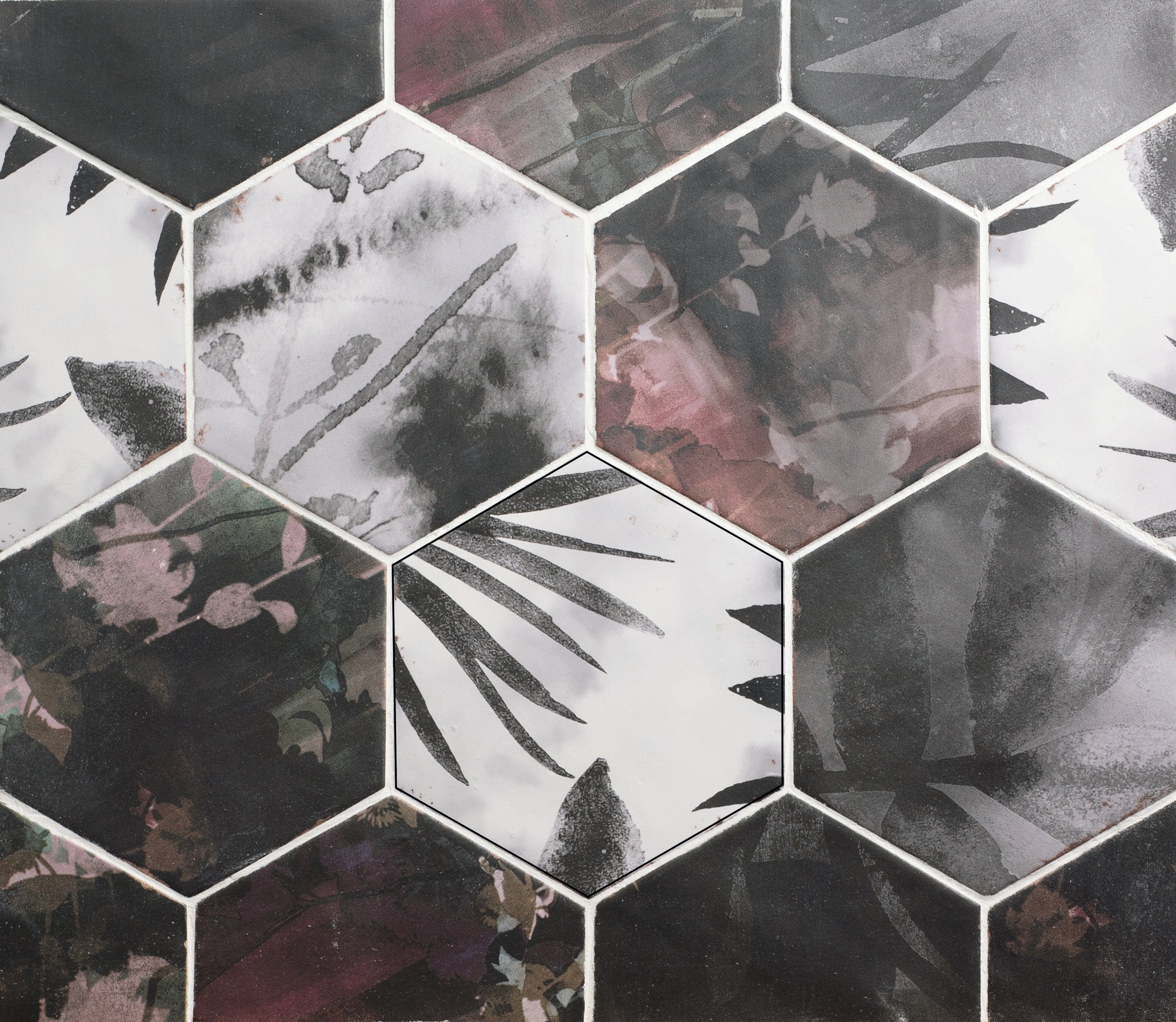 13,9X16 ZELLIGE MEDINA DECORS HEXAGONE GRIS MIX