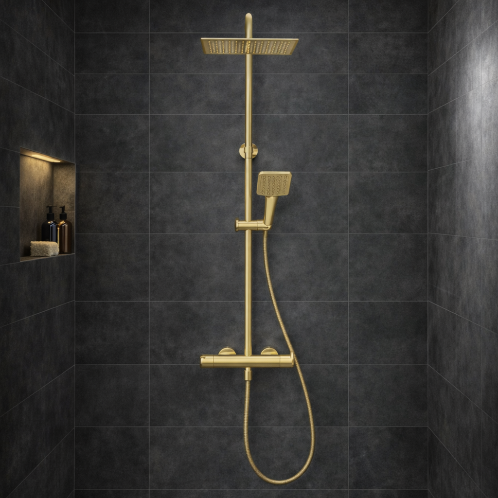 COLONNES DE DOUCHE INFINITY OR BROSSE