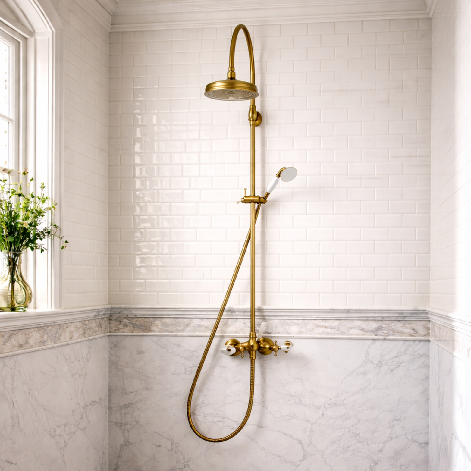 COLONNES DOUCHE HERITAGE DORE