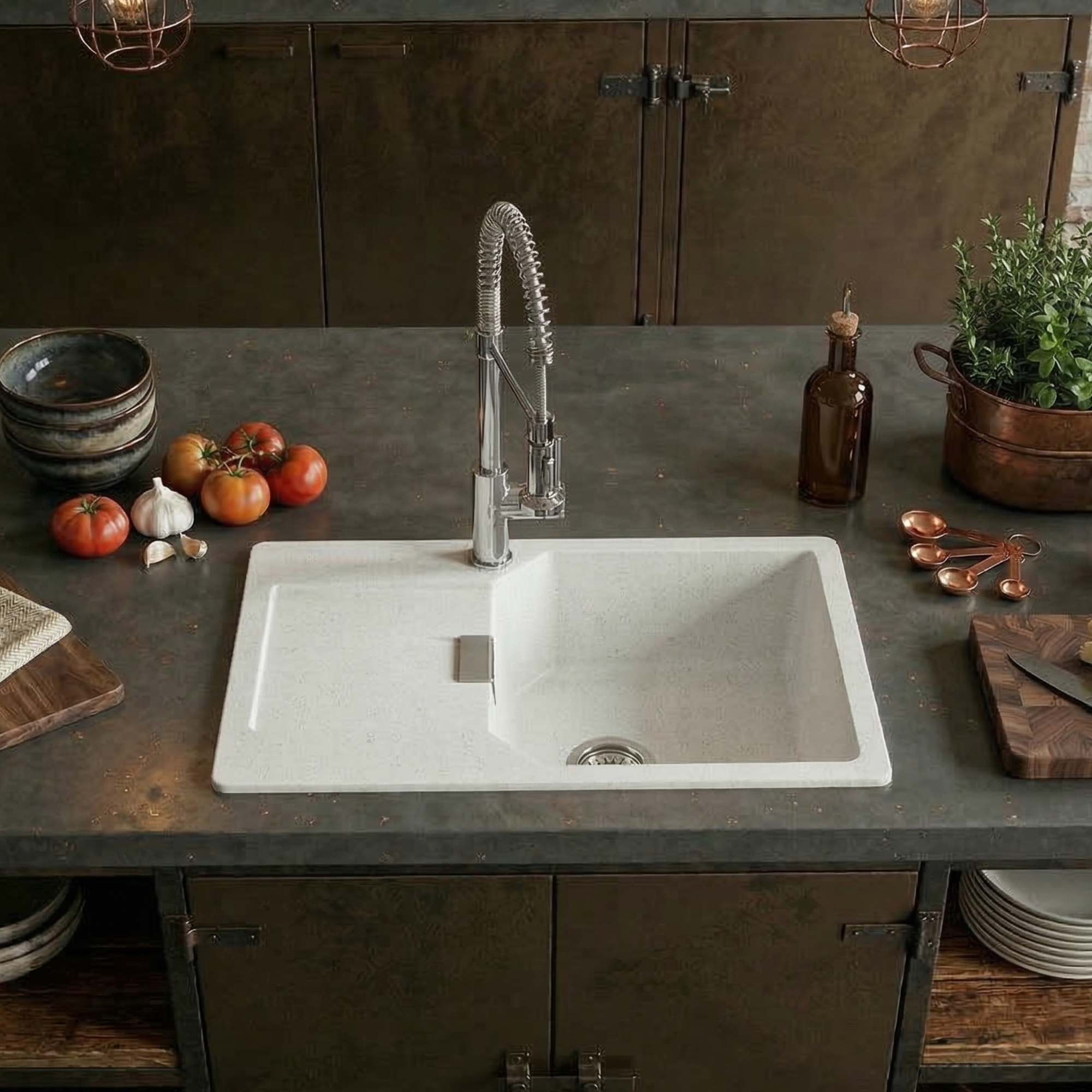 EVIER CRISTALITE URBANA 690X510 BLANC