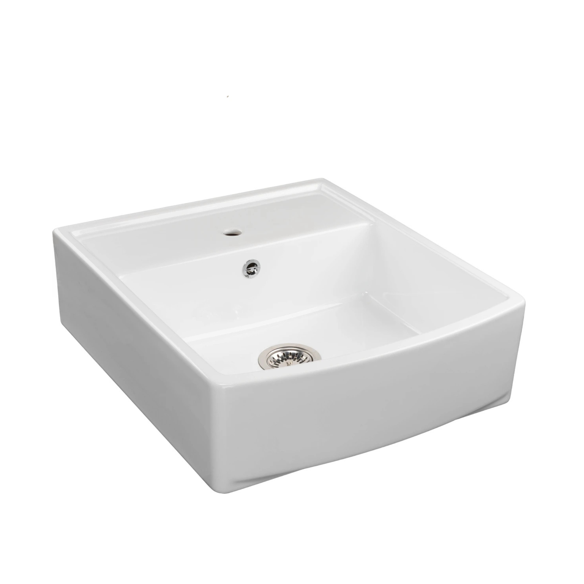 EVIER TIMBRE D'OFFICE CERAMIQUE WILLIAM 60CM BLANC