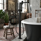 MITIGEUR BAIGNOIRE SUR PIEDS INFINITY NOIR MAT