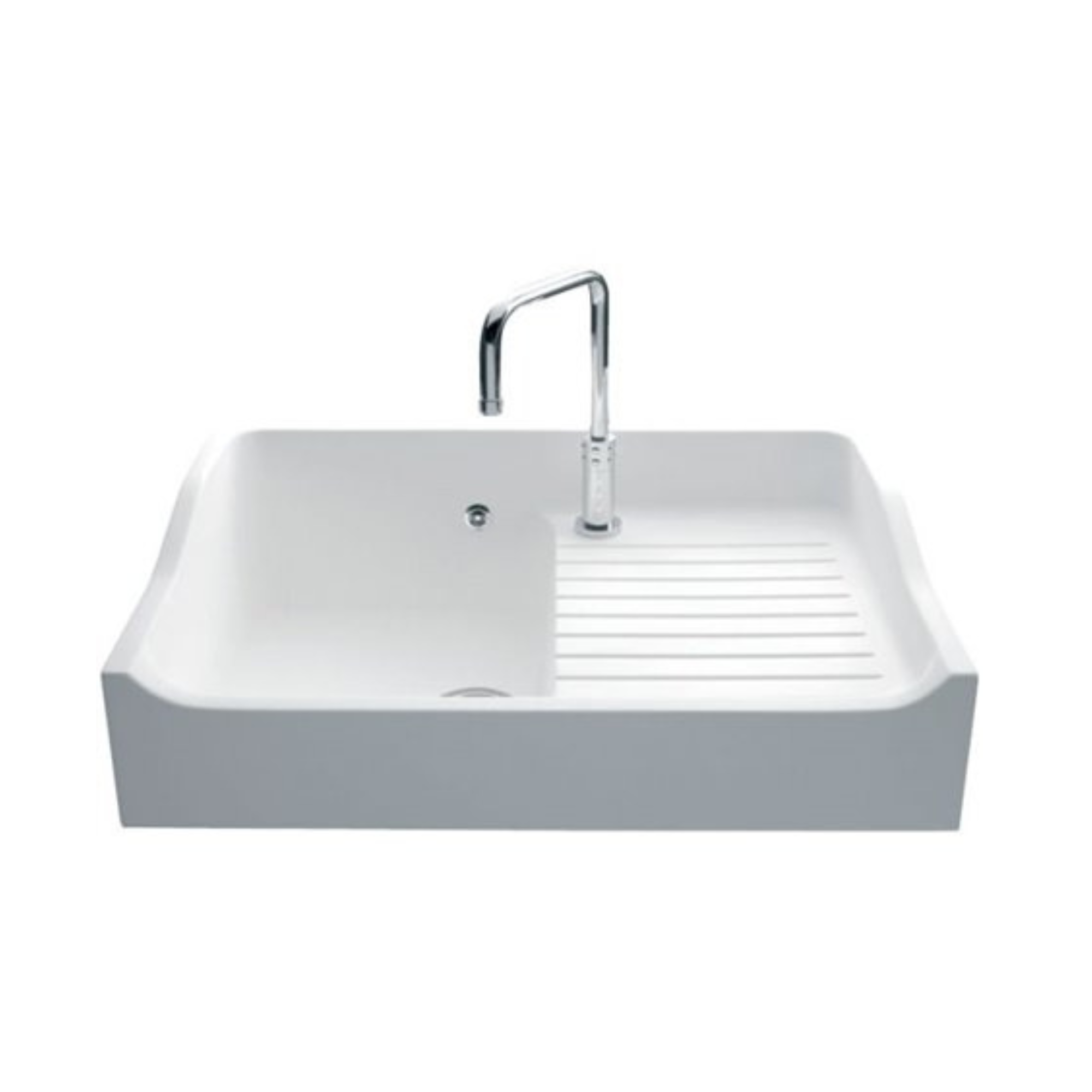 EVIER TIMBRE D'OFFICE CERAMIQUE NAPOLEON 900X610 BLANC