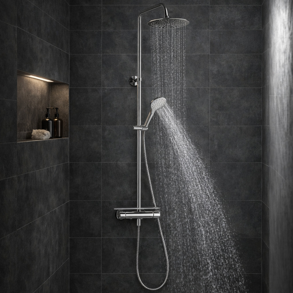 COLONNES DE DOUCHE INFINITY METAL BROSSE