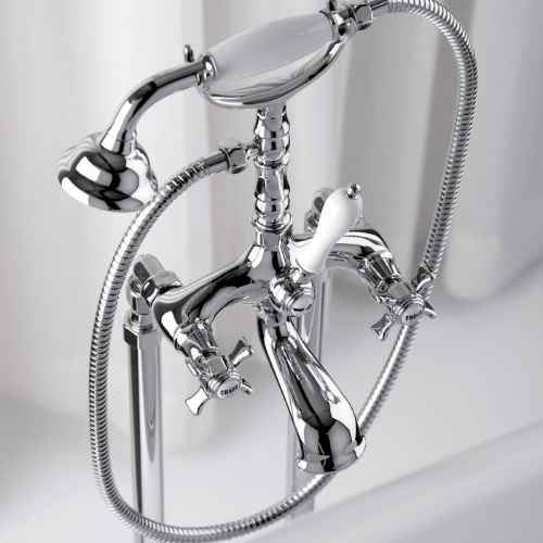 HERITAGE MELANGEUR LAVABO LARGE CHROME + VIDAGE