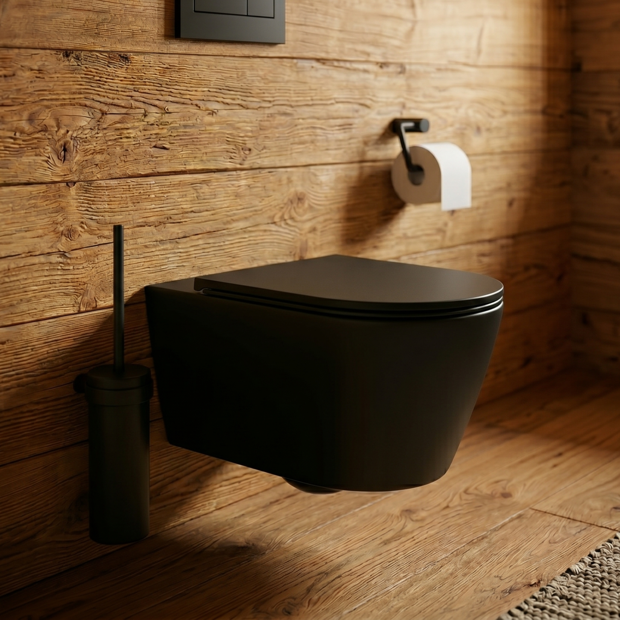CUVETTE SUSPENDUE DE TOILETTE AMARIS NOIRE MATE