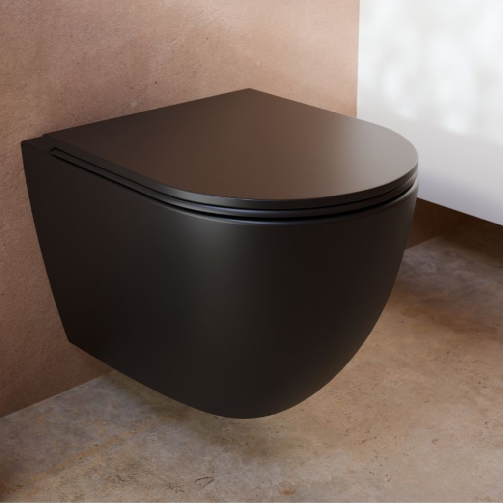 CUVETTE SUSPENDUE DE TOILETTE CANOVA NOIRE MATE