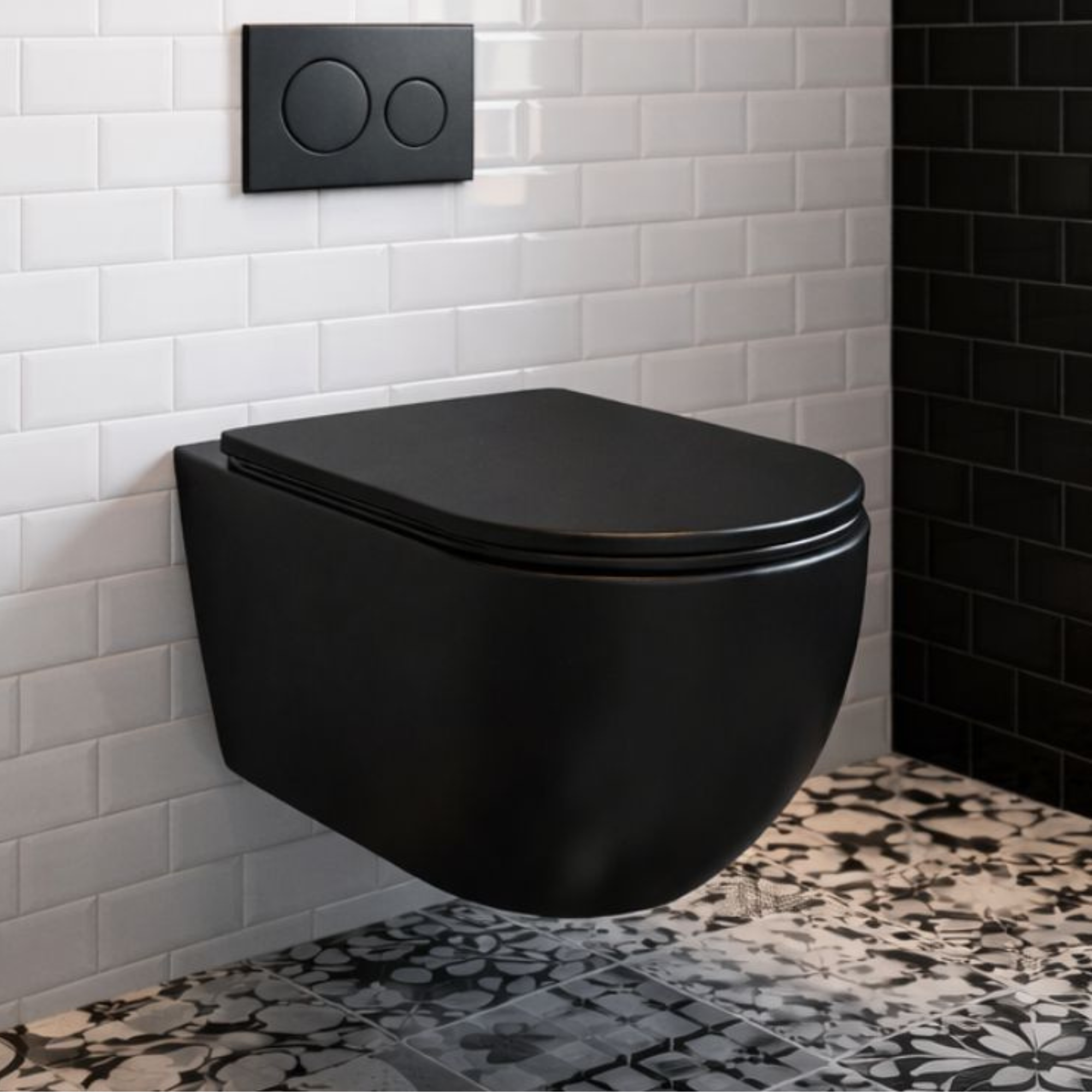 CUVETTE SUSPENDUE DE TOILETTE CANOVA NOIRE MATE