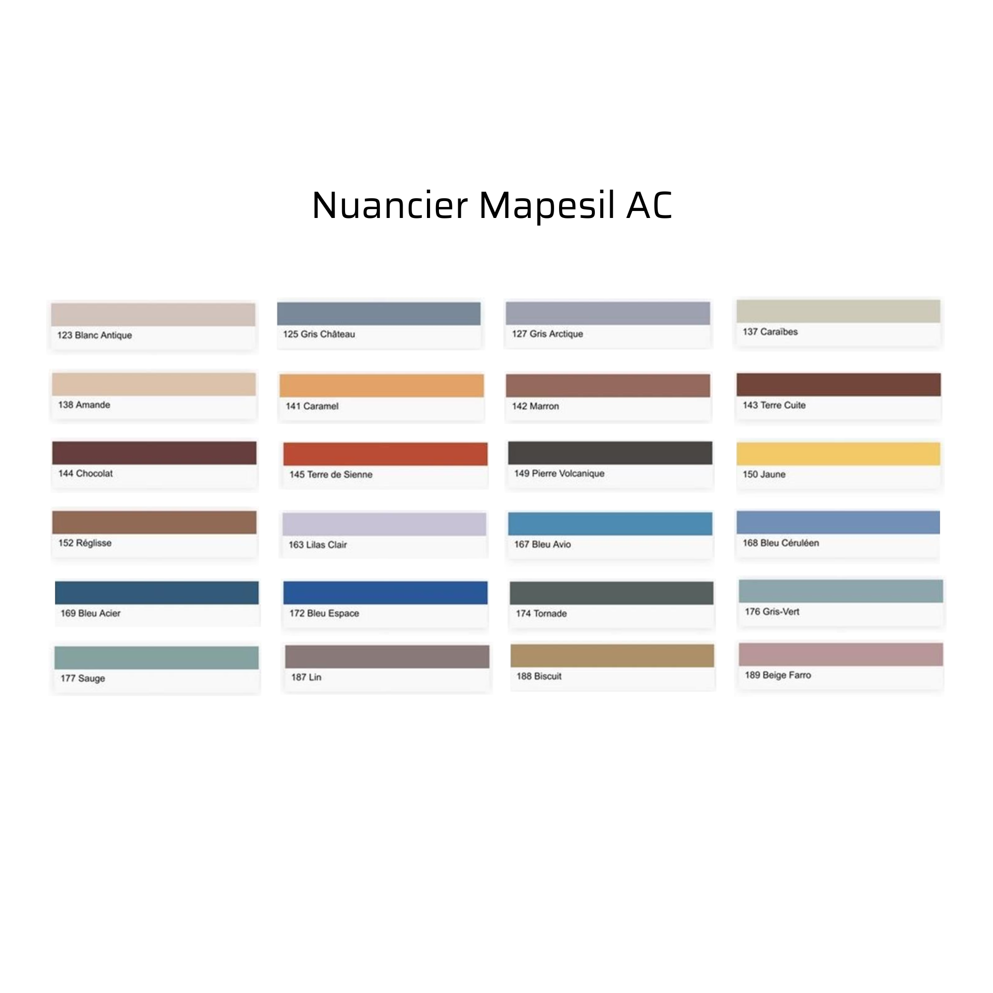 MAPESIL AC 125 GRIS CHATEAU NEW CARTOUCHE 310 ML - Mapei