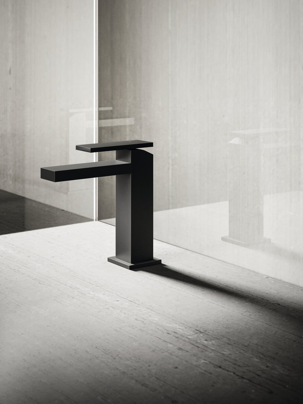 PLANE MITIGEUR LAVABO AVEC VIDAGE PUSH OPEN NOIR 
