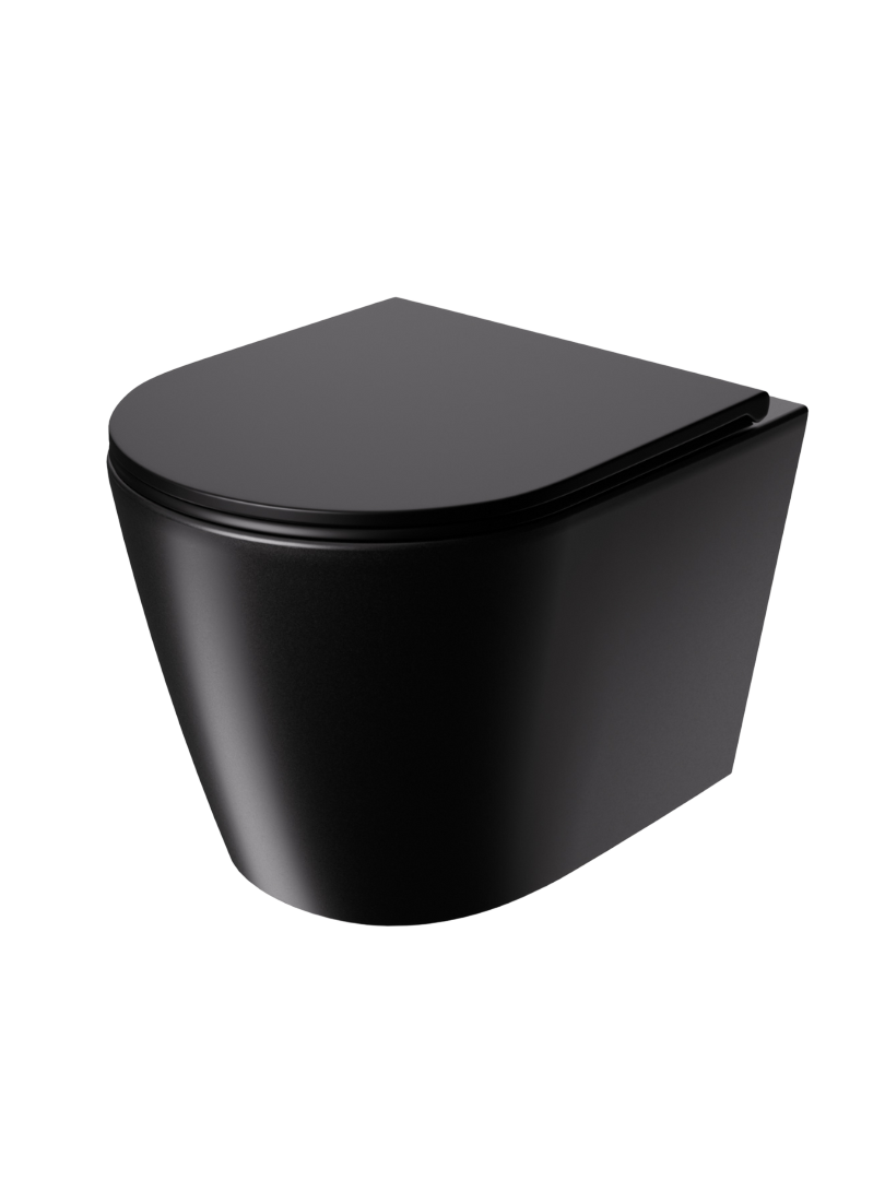 CUVETTE SUSPENDUE DE TOILETTE AMARIS NOIRE MATE