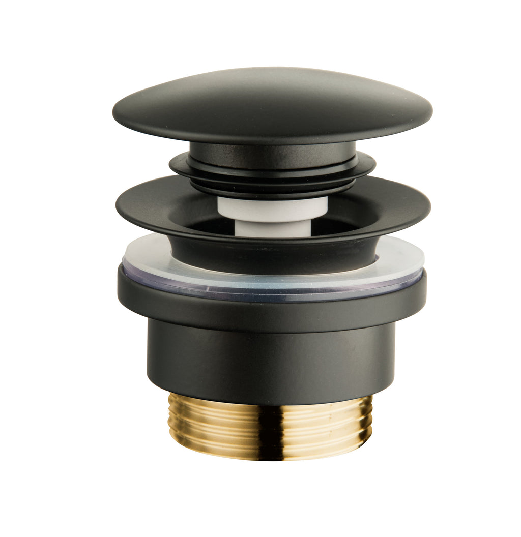 VIDAGE BONDE LAVABO PUSH OPEN LAITON 5-55MM NOIR 