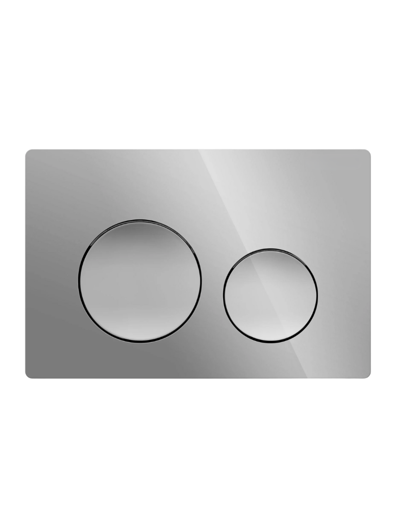 PLAQUE DE DOUBLE CHASSE 3/6 LITRES NEXO CHROME BRILLANT