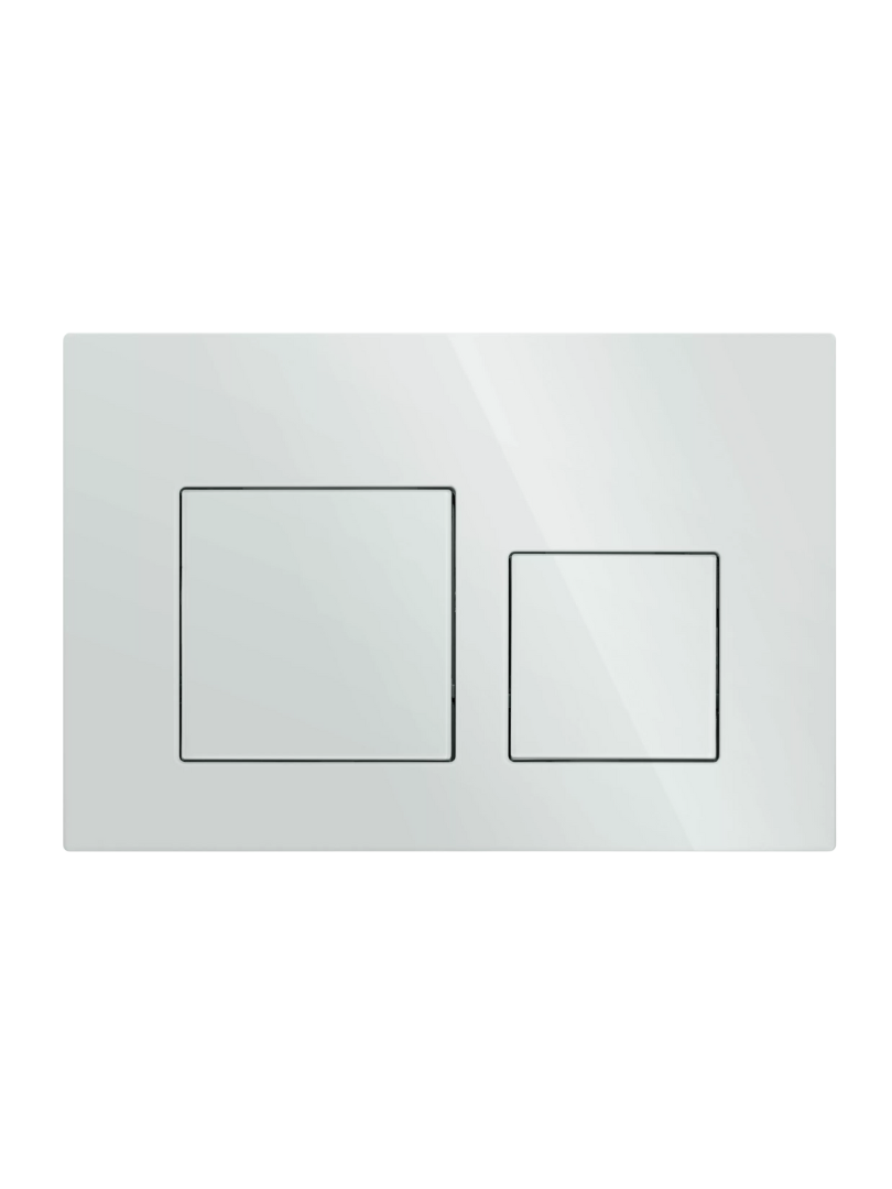 PLAQUE DE DOUBLE CHASSE 3/6 LITRES ORIX BLANC BRILLANT