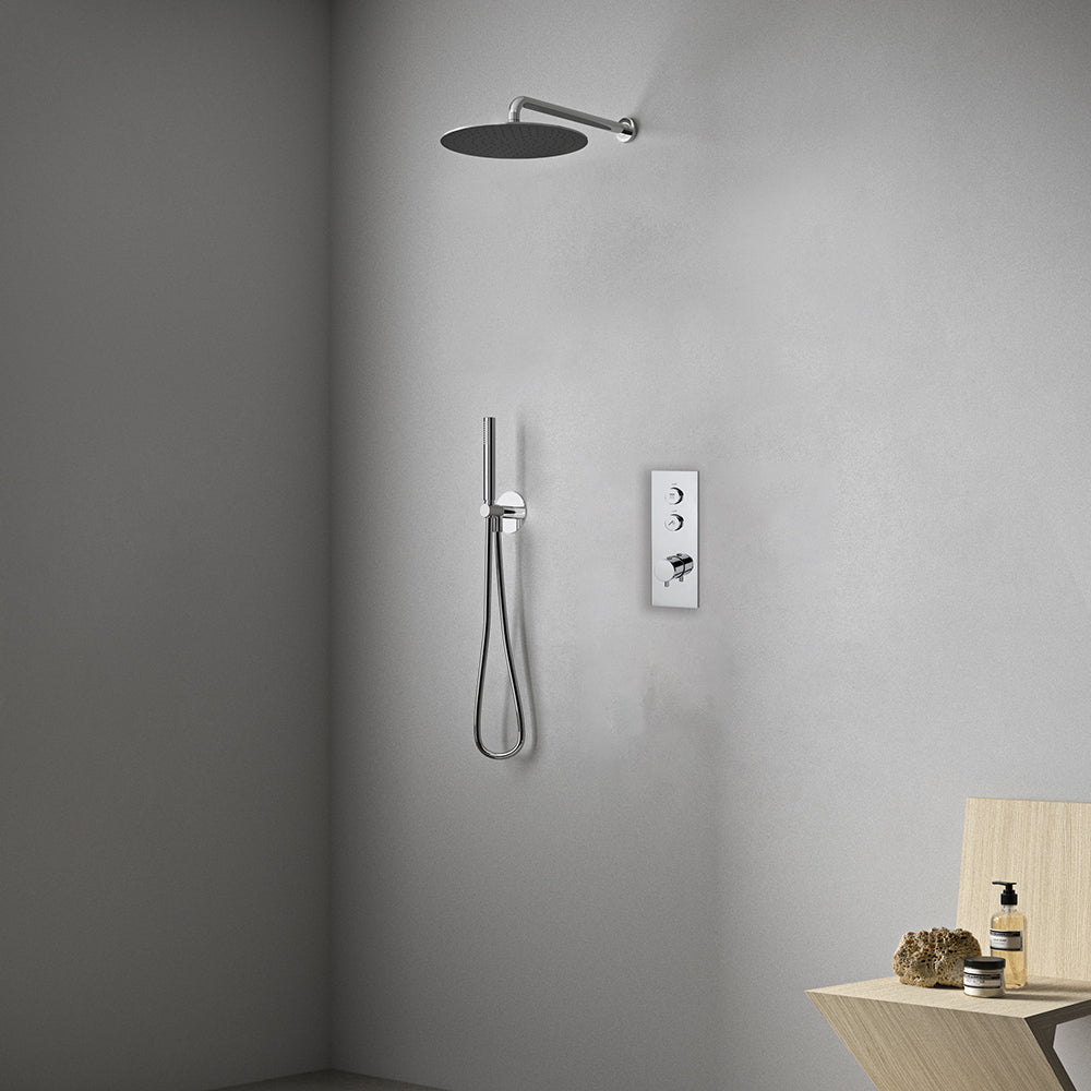 THERMO FLOW PACK DOUCHE + POMME DOUCHE 300 + BOX CHROME