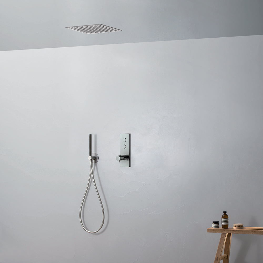 PACKS DOUCHE ENCASTRE THERMO FLOW CHROME +PLAFOND PLUIE 440CM