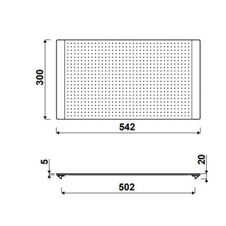 PLANCHE A DECOUPER EN VERRE 300X542