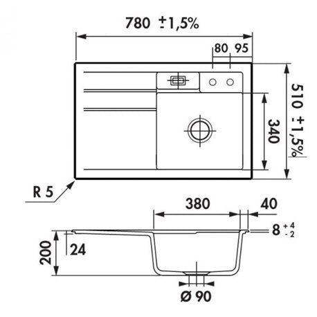 COLLECTION EVIER CERAMIQUE BELORA ANTHRACITE