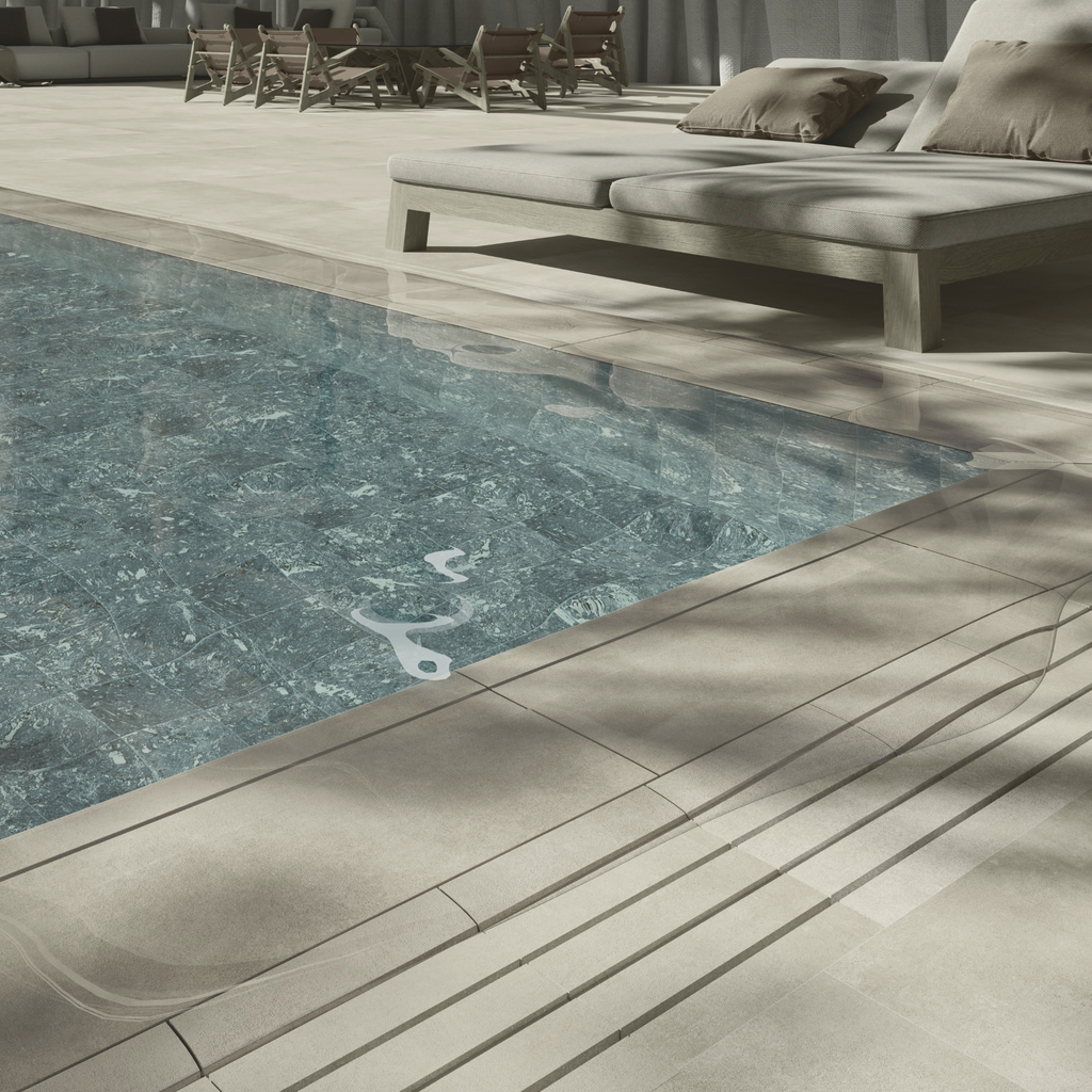 90X90 20mm collection piscine forte epaisseur industria blanc rectifie