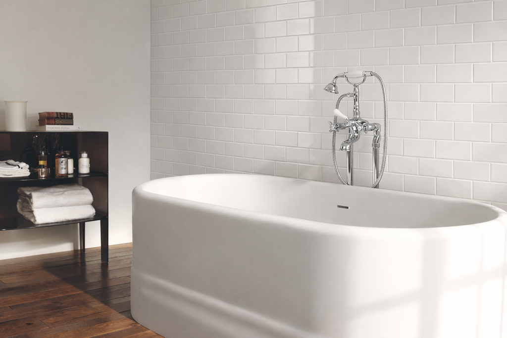 HERITAGE MELANGEUR LAVABO BEC POTENCE MOBILE CHROME +VIDAGE