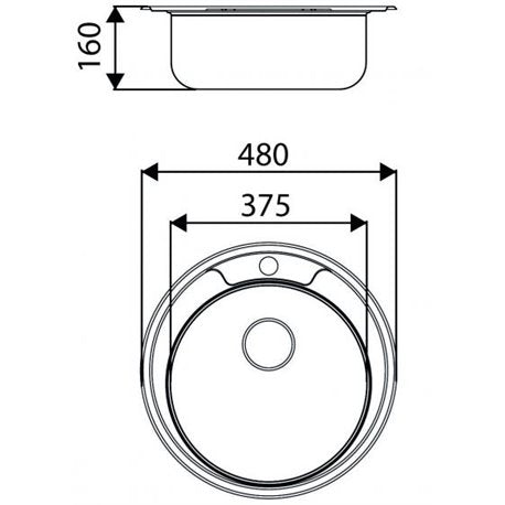 EVIER INOX INGENA ROND D480