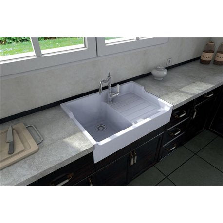 EVIER TIMBRE D'OFFICE CERAMIQUE IMPERIAL 900X610 BLANC - La maison de Martin