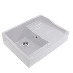 EVIER TIMBRE D'OFFICE SYNTHESE QUARTZ NEW-SIROKA 900X610 BLANC