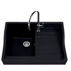 EVIER TIMBRE D'OFFICE SYNTHESE QUARTZ NEW-SIROKA 900X610 NOIR
