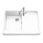 EVIER TIMBRE D'OFFICE SYNTHESE QUARTZ SIROKA 900X610 BLANC