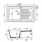 COLLECTION EVIER CERAMIQUE NORDIQUE BLANC