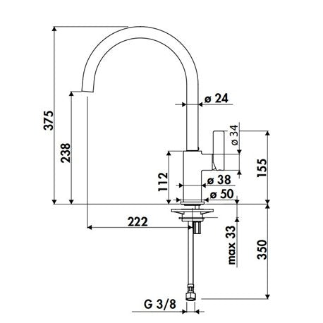 MITIGEUR CUISINE COOK COL DE CYGNE CHROME