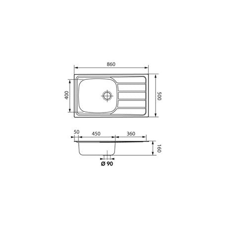 COLLECTION EVIER INOX LISSE MONTERA GRANDE CUVE