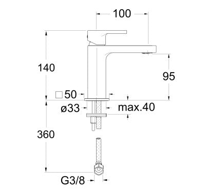 MITIGEURS LAVABO INFINITY CHROME