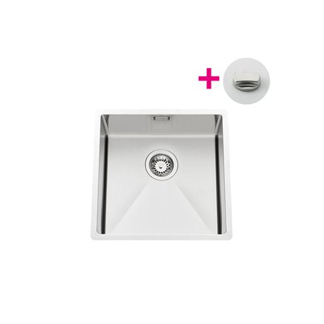 CUVE PISARO 450X450 INOX LISSE VIDAGE RONDE CHROMEE N°4