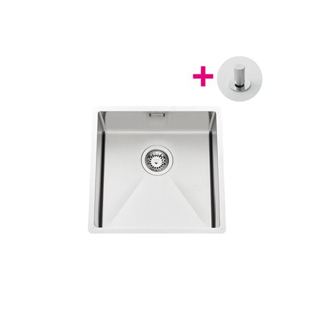 CUVE PISARO 450X450 INOX LISSE VIDAGE TIRETTE SATINEE N°7