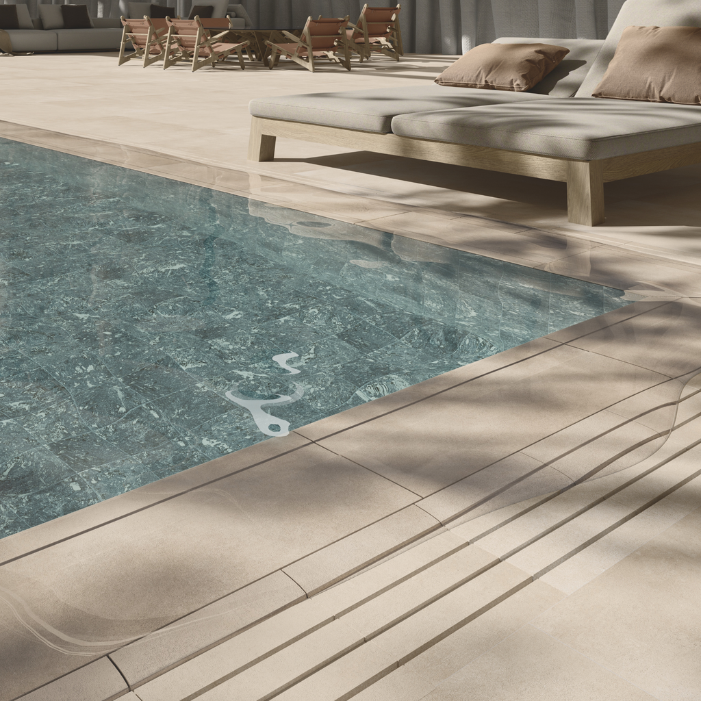 90X90 20mm collection piscine forte epaisseur industria taupe rectifie
