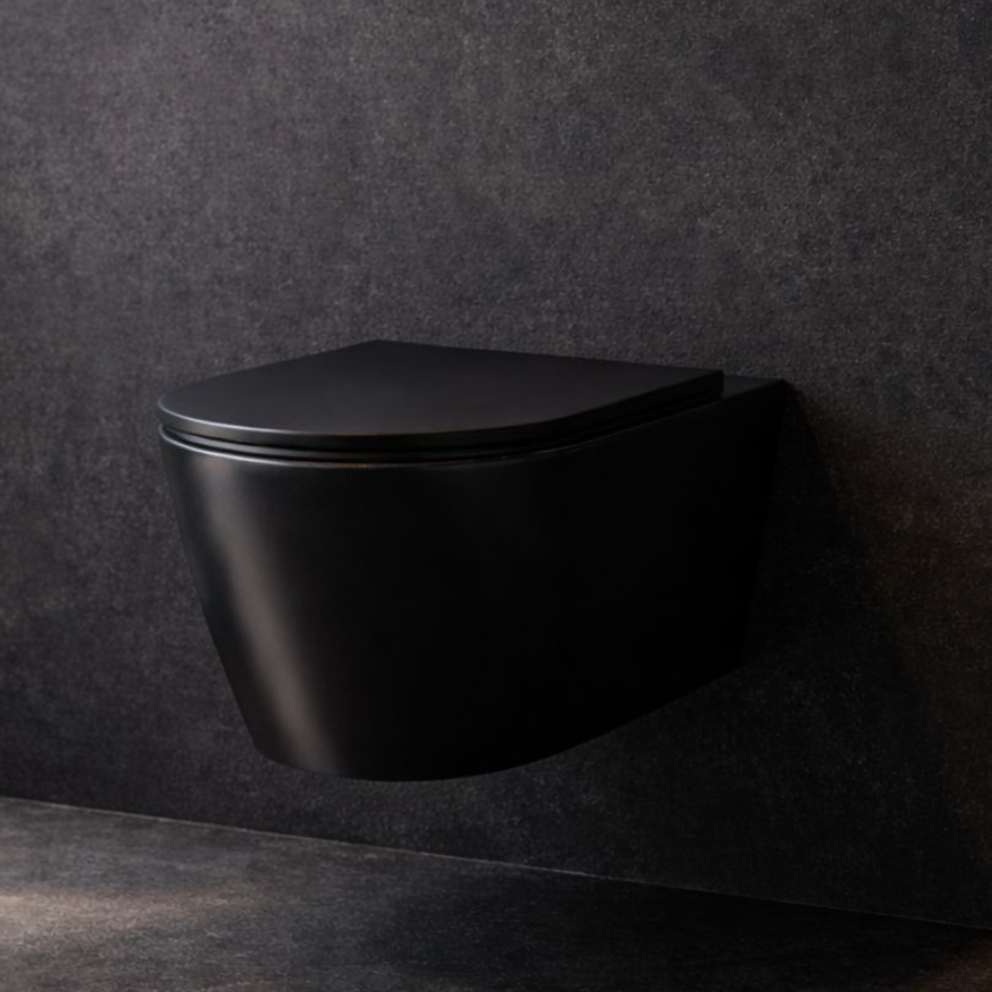 CUVETTE SUSPENDUE DE TOILETTE AMARIS NOIRE MATE