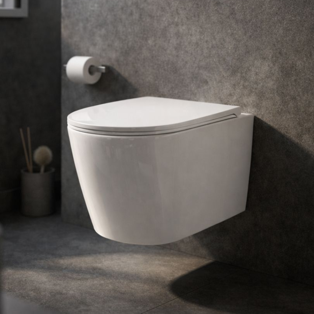 CUVETTE SUSPENDUE DE TOILETTE AMARIS BLANCHE BRILLANTE